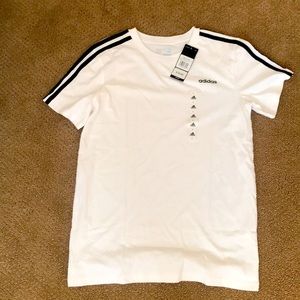Adidas black striped tee